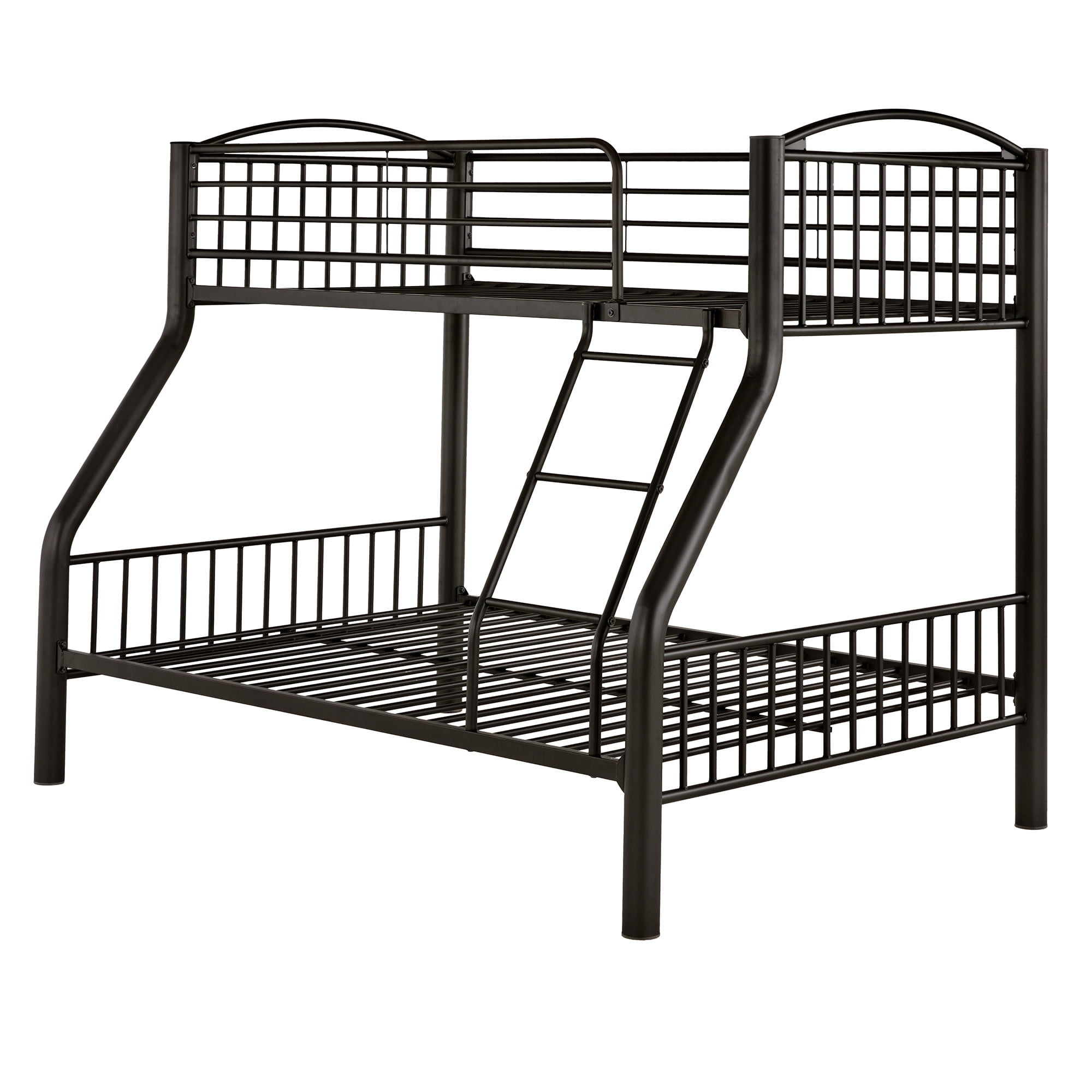 Weston Home Visalia Kids Metal Twin over Full Bunk Bed, Black