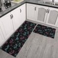 thumbnail image 2 of Game Controller Black Pattern Anti Fatigue Kitchen Rugs Set Of 2, Non Slip Washable Decorative Floor Mats for Kitchen Sink Laundry, 17"x30" and 17"x47", 2 of 5