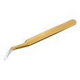 thumbnail image 1 of Unique Bargains Precision Curved Tip Tweezer Stainless Steel Multifunctional Golden brown, 1 of 5