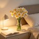 thumbnail image 4 of 8-Stems Artificial Daffodil Hand-Tied Bouquet Wedding Bouquet Home Decor And Table Centerpiece Artificial Green Plants, 4 of 6