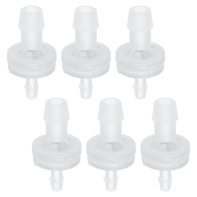 Válvula de retención Uxcell de 5/16 5/32 pulgadas, 6 piezas de válvulas de plástico para manguera barb inline