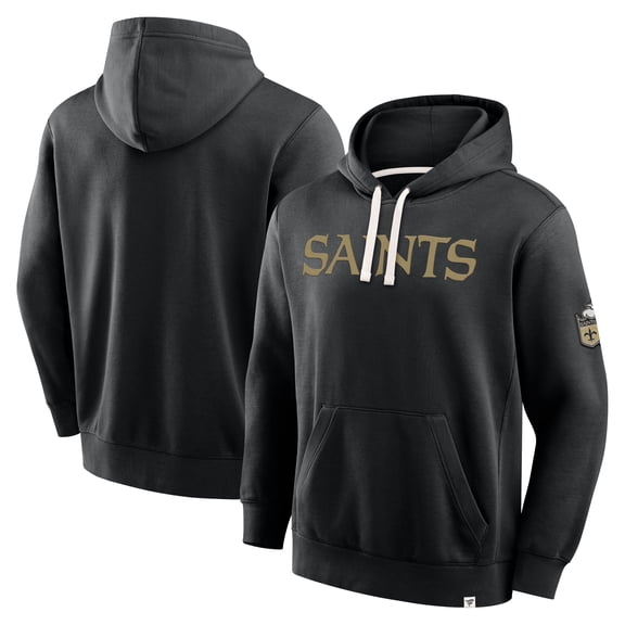 Men's Fanatics Black New Orleans Saints New Horizons Heritage Pullover Hoodie
