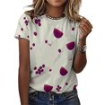 thumbnail image 3 of Wine Glass T Shirts Basic T-Shirt Short Sleeve Ladies Tee Shirt Summer Graphic Clothing, 3 of 5