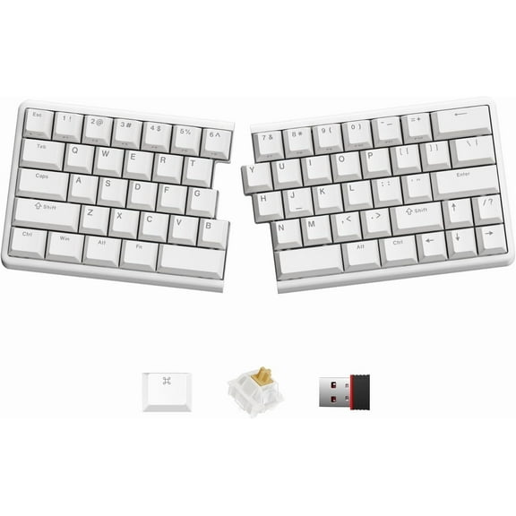 NocFree Wireless Ergonomic Split Mechanical Keyboard - Tactile, Standard Version