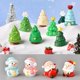 thumbnail image 2 of Micro paisaje de Navidad, adorno de escena de nieve, árbol de Navidad, muñeco de nieve, Mini decoración de resina, 2 of 4