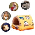 thumbnail image 4 of Twinkseal Exquisite Pet Bed Hamster Winter Nest Thick Soft Plush Cartoon Print Cozy Resistant Heat Retention Sleeping Bed for Small Rabbit Squirrel Parrot Bird, 4 of 8