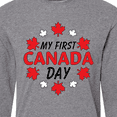 thumbnail image 4 of Inktastic My First Canada Day with Red and White Maple Leaves Long Sleeve T-Shirt, 4 of 5