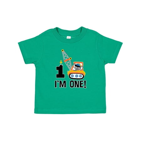 

Inktastic First Birthday Construction Truck 1 Year Old Gift Baby Boy T-Shirt