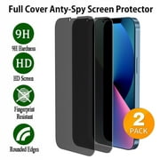 Xhy 14 Privacy Screen Protector 6.1 Inch,2 Pack Anti Spy Privacy Tempered Glass 9H Hardness Scratch Resistant Bubble Free Rugged Durable Easy Installation