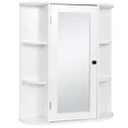 thumbnail image 4 of SuperDeal Wall Mounted Cabinet Bathroom Storage Organizer Single Door Medicine Cabinet with Mirror White, 4 of 10