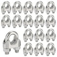 thumbnail image 1 of 20 Pieces M5 Steel Cable Tie 304 Stainless Steel Cable Tie U Bolt Wire Cable Clip for 5mm Steel Wire Rope Rope, 1 of 5