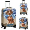 thumbnail image 2 of Dachshund Proud Dad Happy Father's Day Travel Luggage Cover Wiener Dog Lover Gifts Idea Suitcase Dust Protective Decor - 02008, 2 of 5