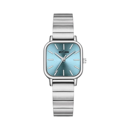 Resicozy Watches for Women Wrist Watches Thin Strap Watch Casual Fashion Simple Square Quartz Wristwatch Blue#1
