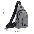 thumbnail image 2 of WIZUTIZ Sling Bag for Men Traveling Chest Bag for Men Mini Crossbody Bags with Adjustable Shoulder Strap Shoulder Bags Gym Bags for Men Solid Bags Waterproof Classic Bag 1 PC Blue, 2 of 4
