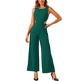 thumbnail image 2 of INSPIRE CHIC Elegant Jumpsuit for Women's Sleeveless Backless Cutout High Waist Wide Leg Pants Romper, 2 of 5