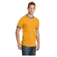thumbnail image 4 of Port & Company Men's Core Cotton Ringer Classic Soft T-Shirt Gold/ Royal Large, 4 of 4