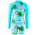 thumbnail image 2 of ASFGIMUJ Swimsuits For Girls Teens 1Pcs Long Sleeve Girls Bathing Upf 50+ Rash Guard Suits Swimsuts Zip Girls Bathing Suit,Size 4-5Y, 2 of 9