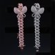 thumbnail image 3 of SZTXJ 1 Pack Butterfly Cuban Bracelets Cuban Link Bracelets Pave Iced Out Crystal Bling Butterfly Bracelets Gold Silver Color Butterfly Bracelet Bangl, 3 of 3