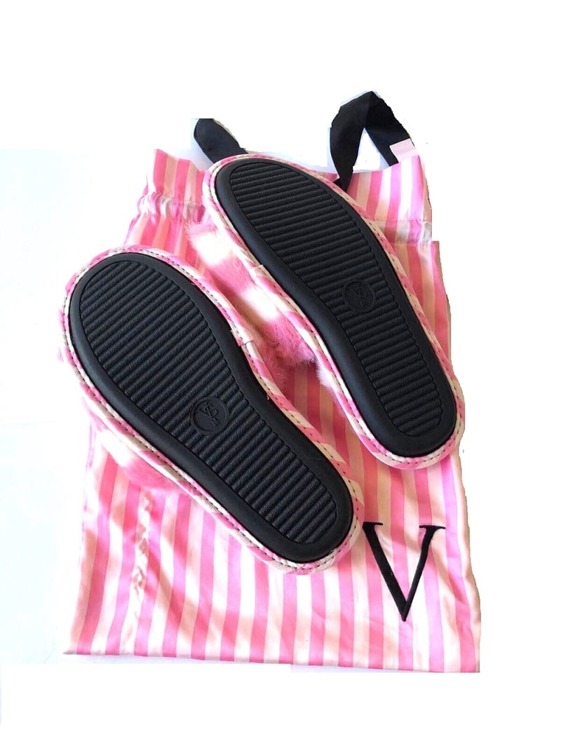 Victoria Secret Pink and red stripe Slippers Size 7/8 NEW Victoria main image 4