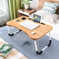 thumbnail image 1 of Mesa de cama para ordenador portátil, para bandeja de servir, soporte para portátil, mesa de lectura, portátil estable, bandeja de cama con ranura para tazas, mesa multifunción, 1 of 6