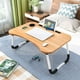 thumbnail image 1 of Mesa de cama para computadora portátil, para bandeja de servicio, soporte para computadora portátil, mesa de lectura, portátil estable, bandeja de cama con ranura para tazas, mesa multifunción Namotu MZQ-0019-1, 1 of 6