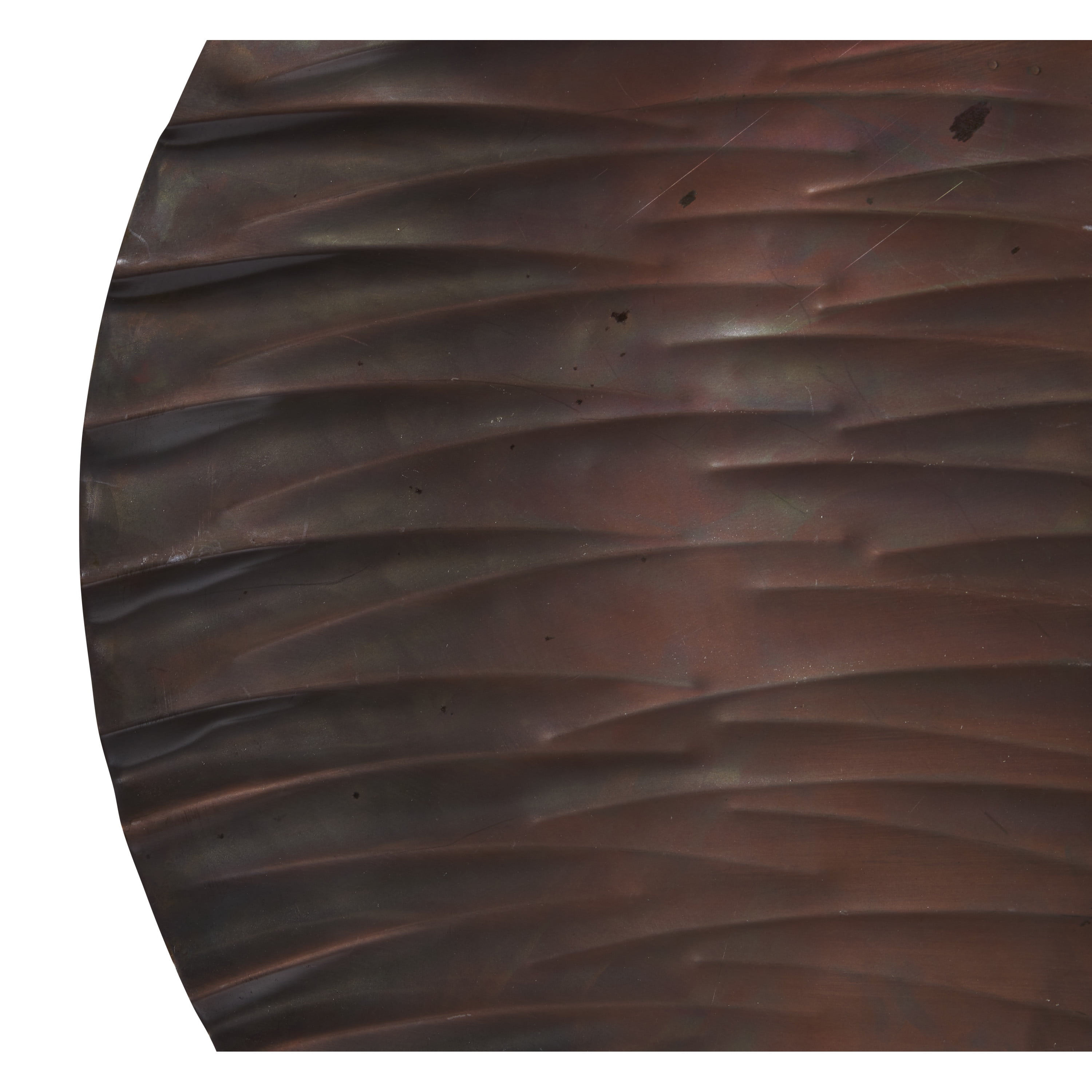 DecMode Bronze Metal Large Metallic Disk Plate Wall Decor (3 Count)