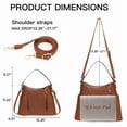 thumbnail image 6 of FALAN MULE Women’s Hobo Bag Large Capacity Shoulder Handbag with Multi Zipper Pockets, Soft Leather Crossbody Purse with Adjustable Strap, 6 of 8