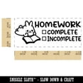 thumbnail image 2 of Homework Complete Incomplete Checklist Teacher Student School Self-Inking Rubber Stamp Ink Stamper - Pink Ink - Small 1-1/2 Inch, 2 of 7