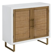 Stylecraft Home Collection - 2 Rattan Door Cabinet In Modern Style-34 Inches