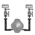thumbnail image 1 of Dual Flashlight Bracket, Stable Underwater Sports Camera Holder, For Diving Flashlight Hanging Flash Flash Equipment With Two Handle Bars Noir, 1 of 8