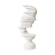 thumbnail image 5 of Figura sencilla de pensador silencioso, estatua artesanal de mesa con rostro humano. blanco, 5 of 9