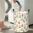 thumbnail image 4 of Lsque Reto Marine Nautical pattern Laundry Hamper Basket, Tall Woven Rope Hamper Basket for Clothes, Lightweight Storage Basket, Collapsible Waterproof-Medium, 4 of 8