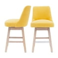 thumbnail image 4 of Costaelm Amélie 26" Upholstered Swivel Counter Height Bar Stools (Set of 2), Mustard, 4 of 4