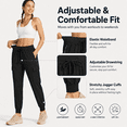 thumbnail image 3 of MASKERT Women's Cargo Pants Lightweight-Quick Dry Hiking Pants Athletic Lounge Casual Travel Black （Size XS-XXXL）, 3 of 10