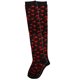thumbnail image 1 of Black bow Medias largas hasta el muslo para Halloween para mujer, medias por encima de la rodilla con estampado de calavera de terror Punk gótico oscuro, medias de Cosplay para Fe, 1 of 5