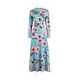 thumbnail image 2 of LYMAYTER Robe Fleurie Femme Mode Imprimée Robe d'Été Manches Courtes Décontractée pour Femmes, 2 of 7