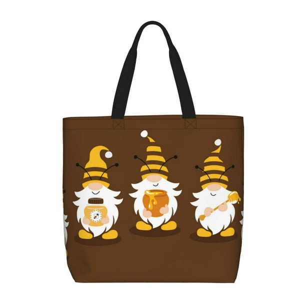 Balery Gnomes With Honey Bolsa de Mano para Mujeres con Cremallera, Bolsa de Gimnasio con Compartimentos, Bolsa para Laptop, Bolsa para Trabajo