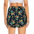 thumbnail image 4 of Uemuo Colorful Turtles Pattern Women's Athletic Shorts High Waisted Running Shorts with Liner Pockets Gym Elastic Workout Shorts-Small, 4 of 9