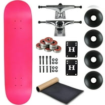 Moose Complete Skateboard Neon Pink 8.25" With Silver Trucks and Black Wheels