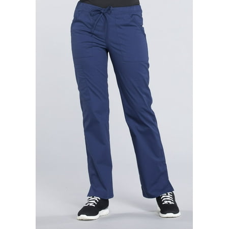 Cherokee Workwear Professionals Women's Scrubs Pant Mid Rise Straight Leg Drawstring WW160
