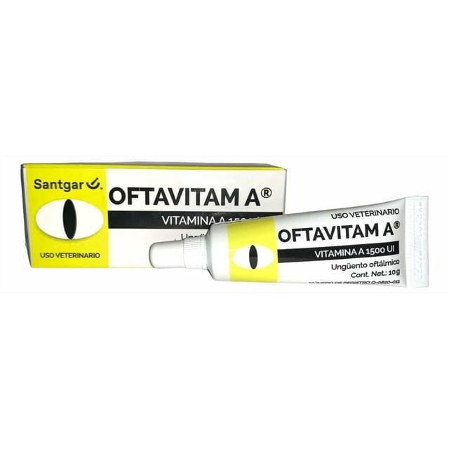 Santgar Oftavitam A 10 g, Ungüento oftálmico para perros, gatos y caballos