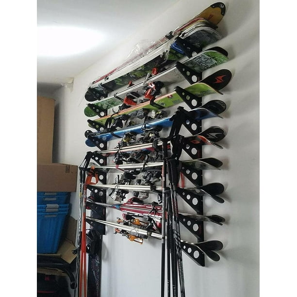 Support mural vertical pour skis Support de rangement mural pour intérieur  et garage pour skis -  France
