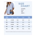 thumbnail image 3 of TIYOMI Plus Size Button Down Shirts for Women 3X Blue & White Gingham Tops Collared Short Sleeve Button up Casual Shirts Loose Fit Summer Blouses 3XL 22W 24W, 3 of 3
