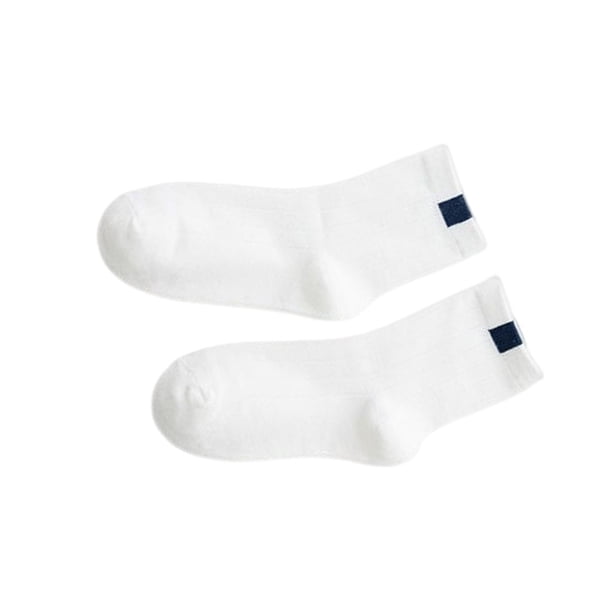 Jumpingount 1 par de calcetines de algodón a la moda para mujer, cómodos, suaves, lavables, reutilizables, para el hogar y la escuela, calcetines Accesorios de calzado Blanco