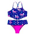 thumbnail image 2 of iEFiEL 2Pcs Girls Bikini Suit Spaghetti Straps Tube Top with Bottom Set Swimwear Beach Bathing Suit,Sizes 2T-10 Royal Blue 3T, 2 of 7