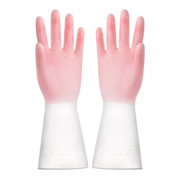 Guantes de Limpieza de Goma, Diseño Antideslizante, Puños Elásticos Cómodos, Reutilizables para Cocina, Baño, Lavandería y Limpieza Del Hogar, Material Duradero, Juego de 1 Par