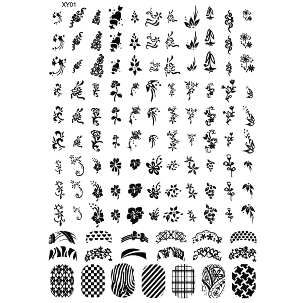 nail stamping plates halloween nail art stamp template ghost bat flowers image stamp plate walmart com
