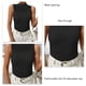 thumbnail image 3 of Camiseta sin mangas de punto acanalado, camiseta sin mangas informal de punto acanalado para mujer, camiseta sin mangas básica de corte entallado, diseño fácil de usar, 3 of 4