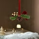 thumbnail image 4 of xihome Adorno colgante de campanilla de viento con lazo navideño de franela afelpada para decorar el rbol de Navidad y fiestas., 4 of 6