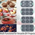 thumbnail image 6 of 2026 New Wreath Ice Mold, Christmas Chocolate Molds, Christmas Shaped Silicone Ice Cube Making Trays, 6 Hole DIY Cake Pan Bakeware for Holiday Cocktails/Ice Cubes/Cakes/Soap, 6 of 10